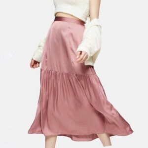 Topshop Dusty Rose Maxi Skirt